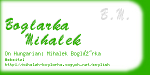 boglarka mihalek business card